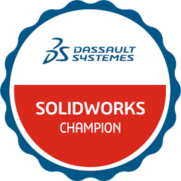 SOLIDWORKS Champion badge