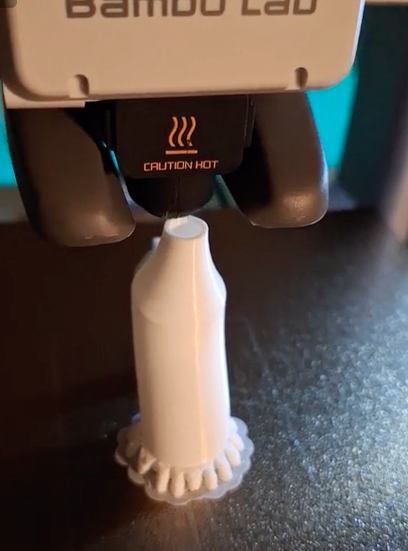 3D printed nozzle printing